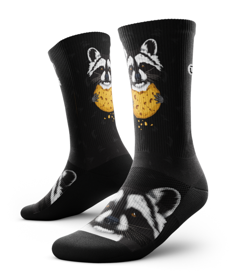 Rad Raccoon Athletic Crew Socks
