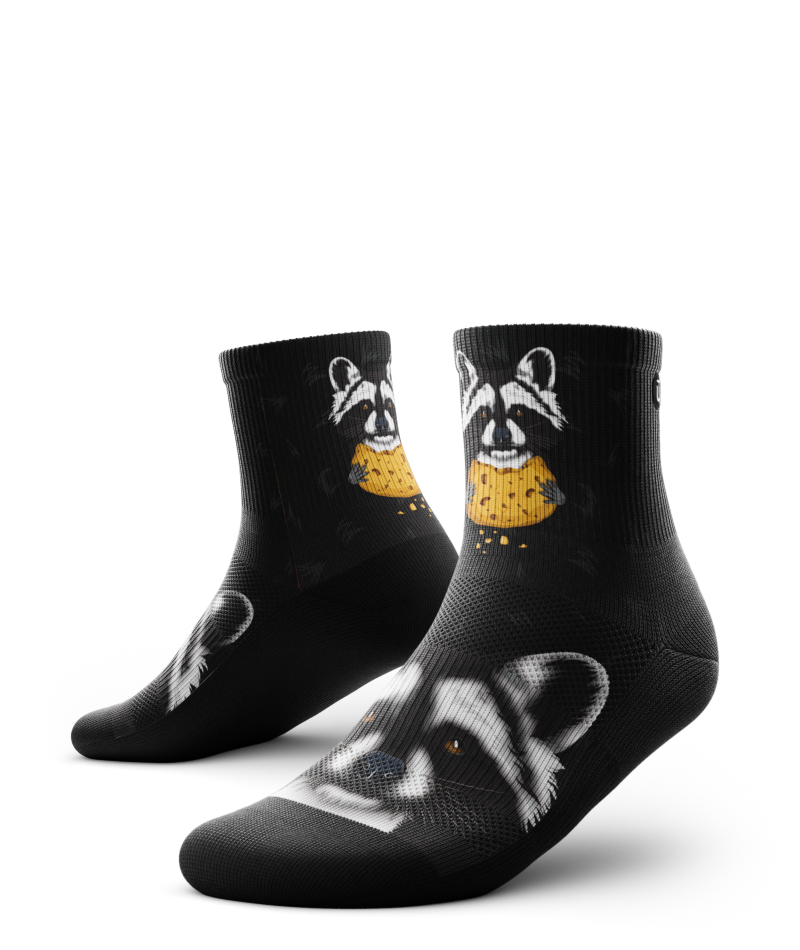 Rad Raccoon Athletic Quarter Socks by OUTWAY