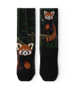 Red Panda Crew Socks