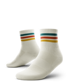 Retro Off-White Athletic Quarter Socks