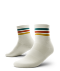 Retro Off-White Athletic Quarter Socks