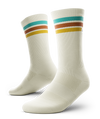 Chaussettes de sport rétro blanc cassé