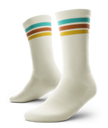Chaussettes de sport rétro blanc cassé