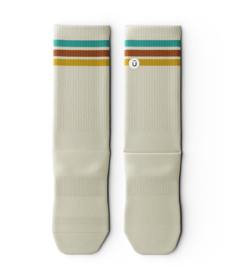Retro Off White Crew Socks