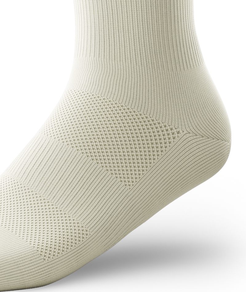 Retro Off White Athletic Crew Socks