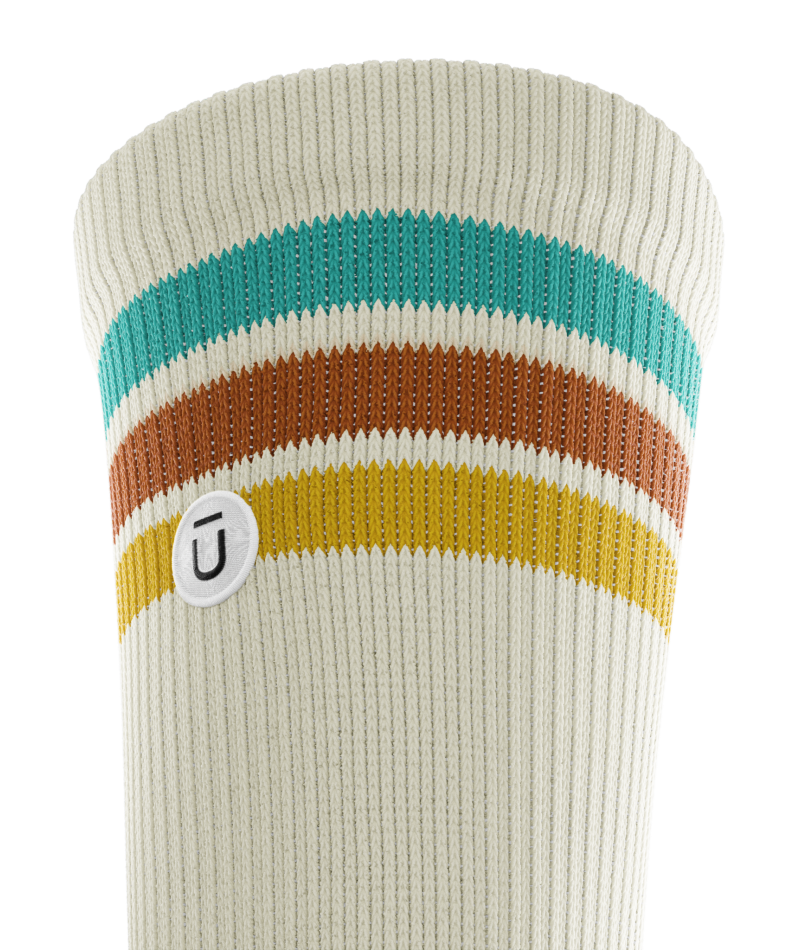 Chaussettes de sport rétro blanc cassé