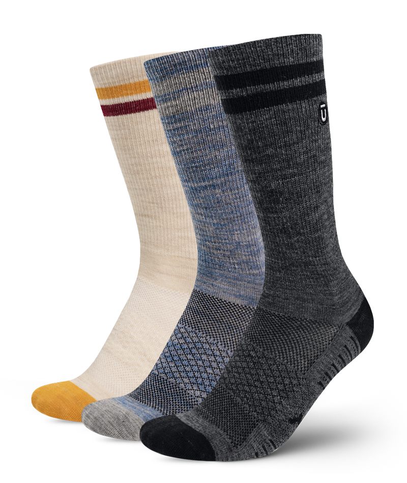 Roam Merino Wool Lite Crew Socks 3-Pack
