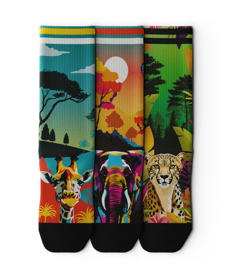 Safari Crew Socks 3-Pack