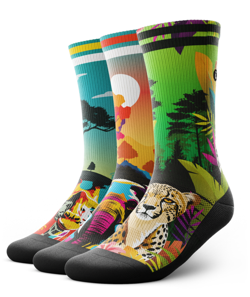 Safari Crew Socks 3-Pack