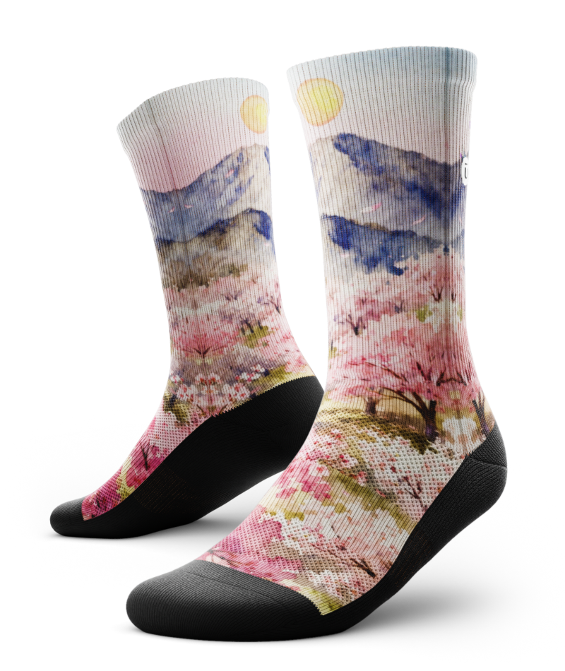 Sakura Athletic Crew Socks