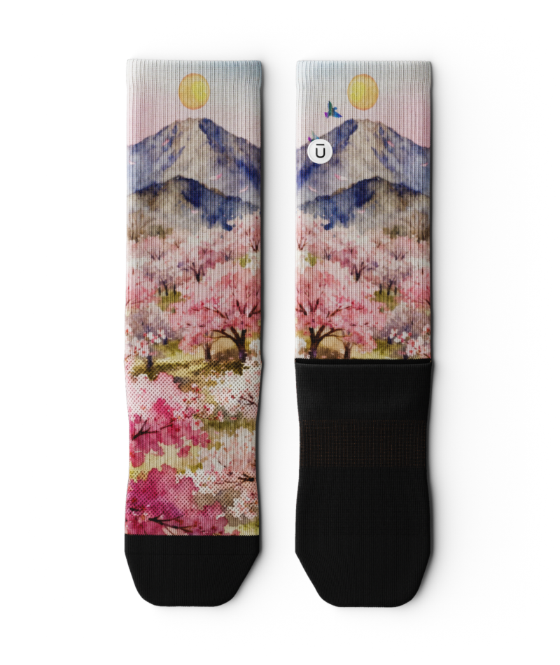 Sakura Athletic Crew Socks
