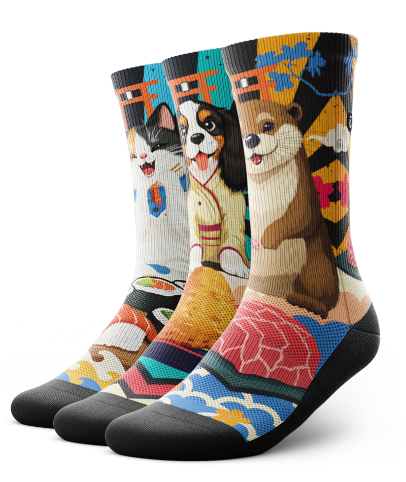 Sashimi Squad Crew Socks 3-Pack
