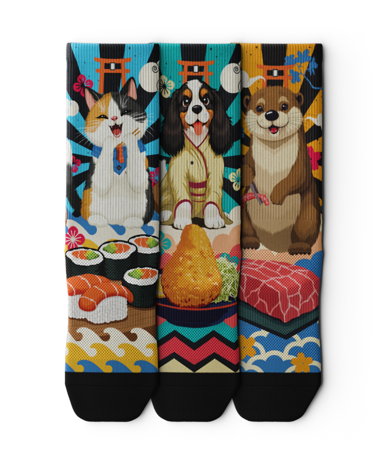 Sashimi Squad Crew Socks 3-Pack