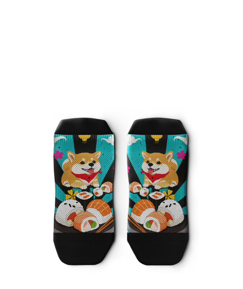 Shiba Roll Ankle Socks