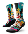 Shiba Roll Athletic Crew Socks