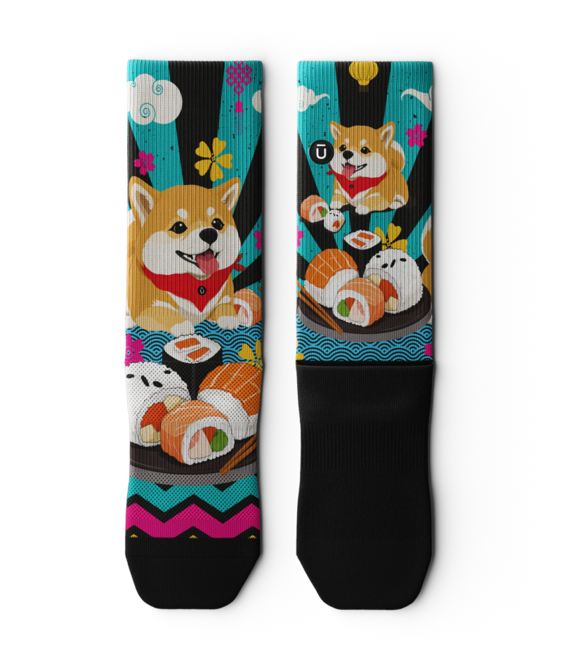 Shiba Roll Crew Socks