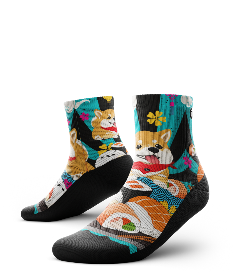 Shiba Roll Quarter Socks