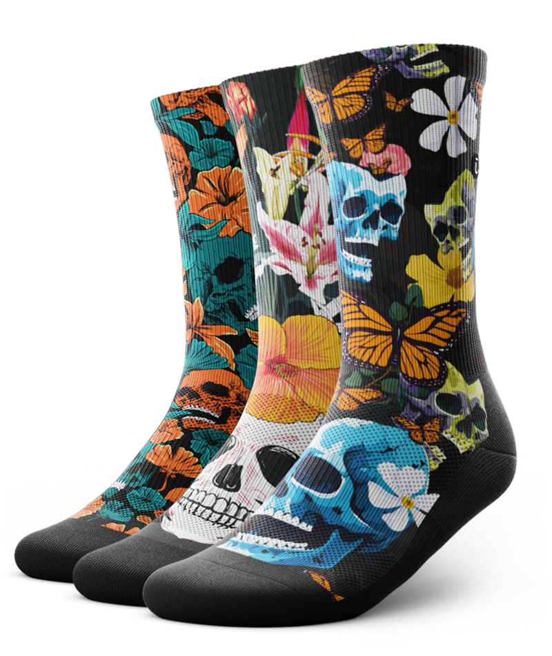 Skeleton Spree Crew Socks 3-Pack