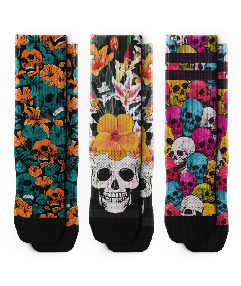 Skull Spectrum Athletic Crew Socks 3-Pack