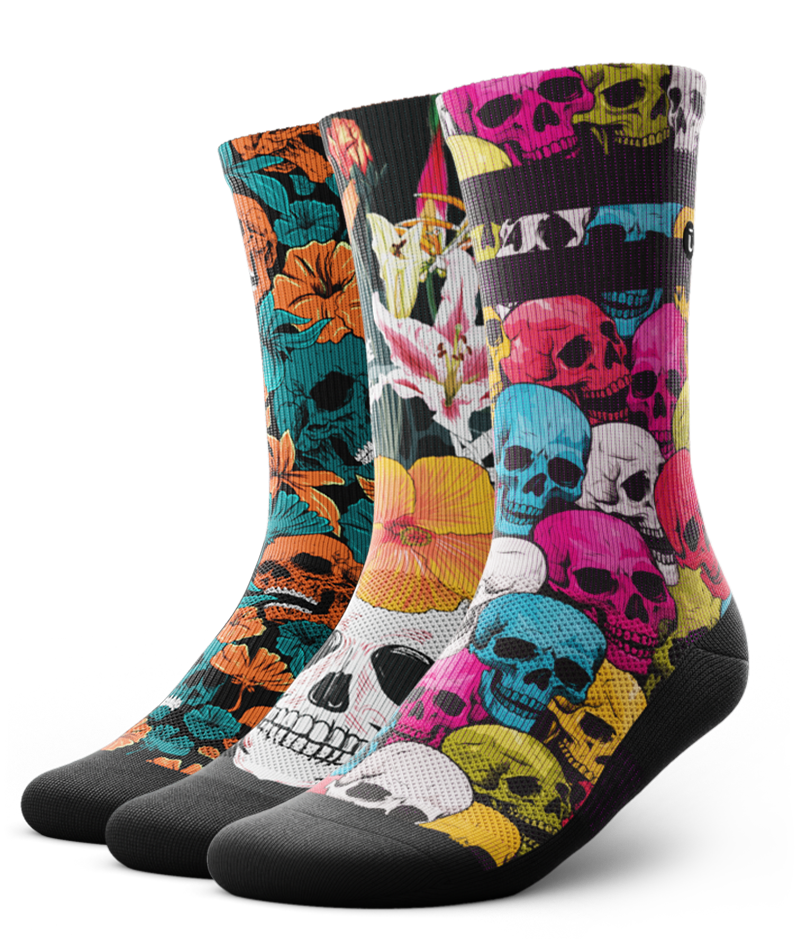 Skull Spectrum Athletic Crew Socks 3-Pack