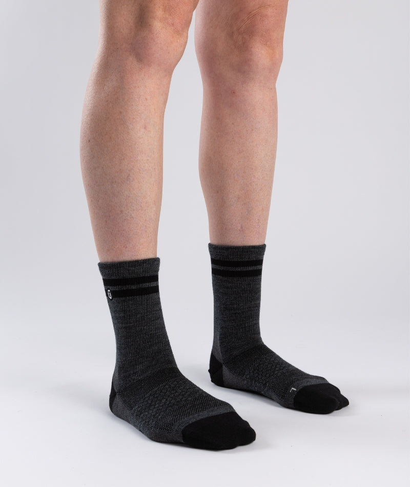 Chaussettes légères ras du cou en laine mérinos Smoke