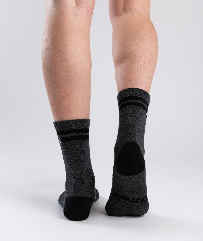 Chaussettes légères ras du cou en laine mérinos Smoke