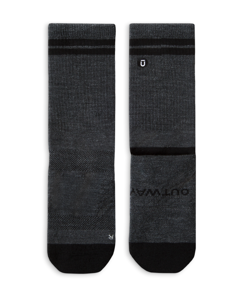 Chaussettes légères ras du cou en laine mérinos Smoke