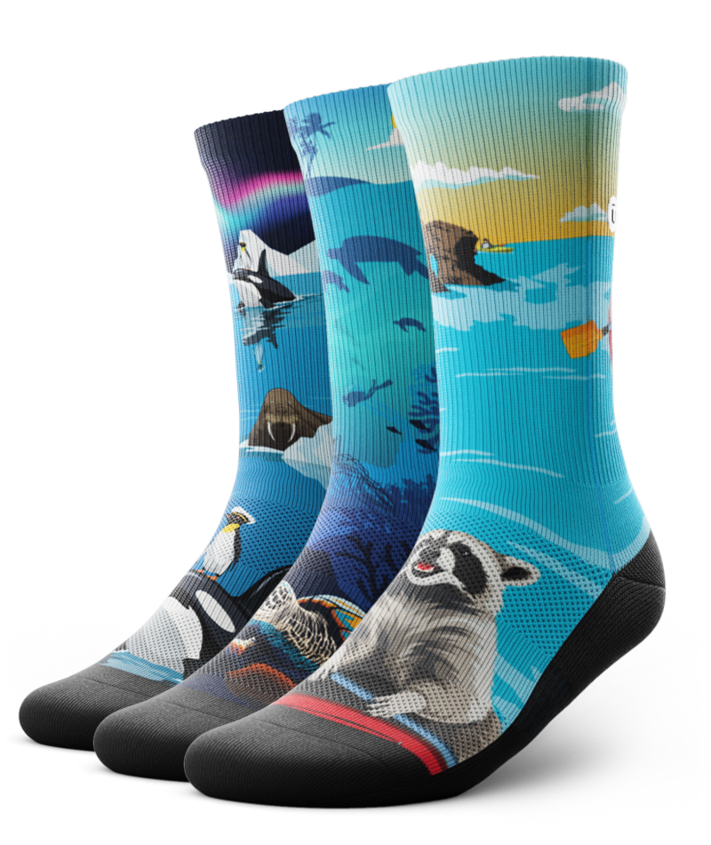 Splash Brothers Athletic Crew Socks 3-Pack