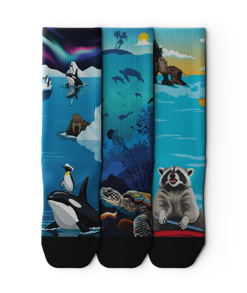 Splash Brothers Athletic Crew Socks 3-Pack