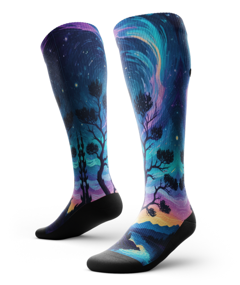 Star Gazer Knee High Compression Socks