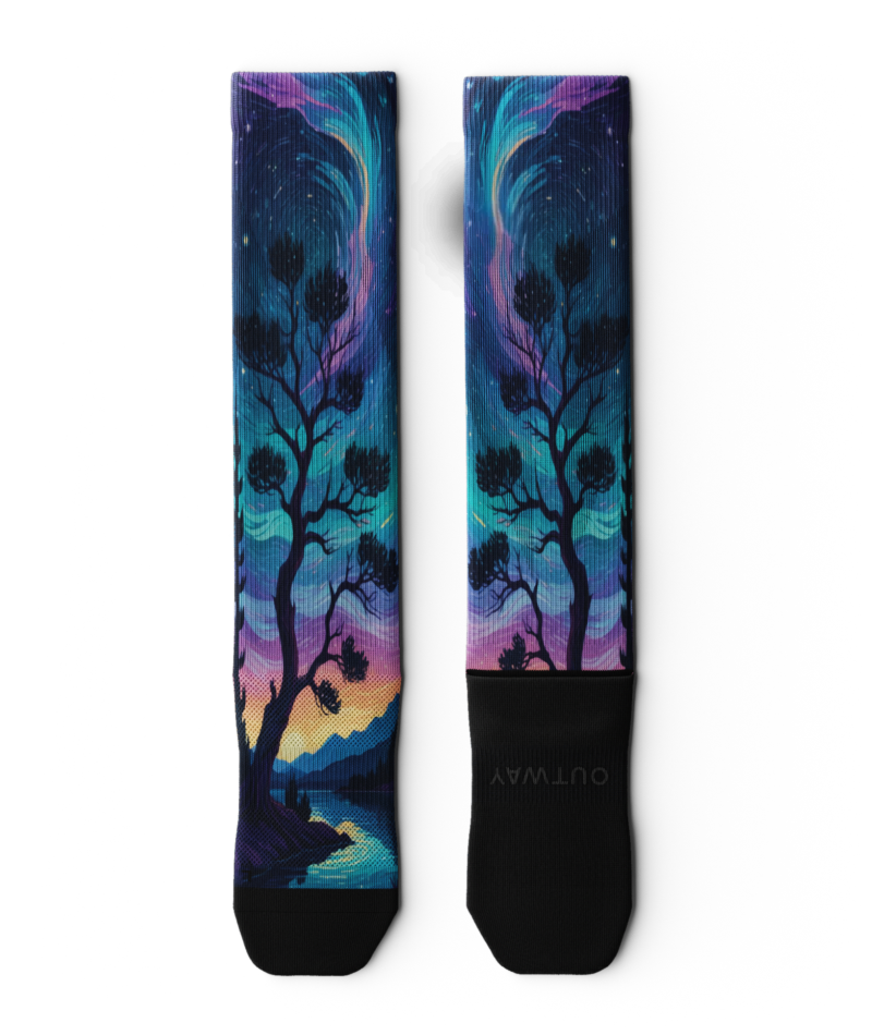 Star Gazer Athletic Knee High Compression Socks