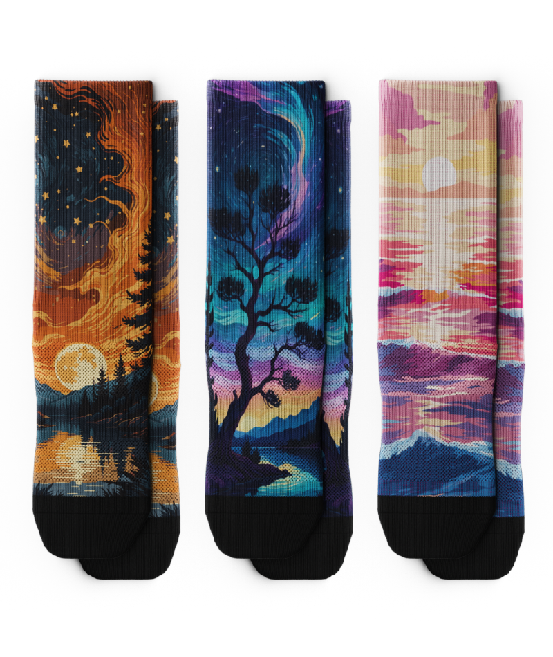 Starlight Nights Athletic Crew Socks 3-Pack