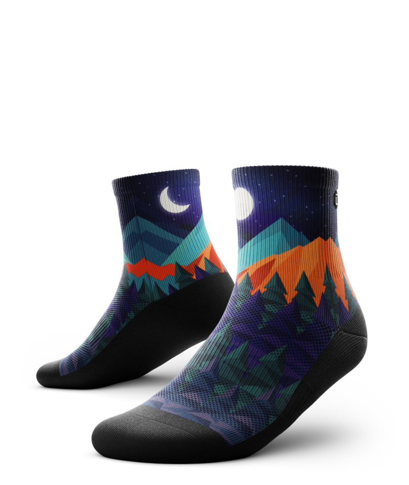 Starry Night Athletic Quarter Socks