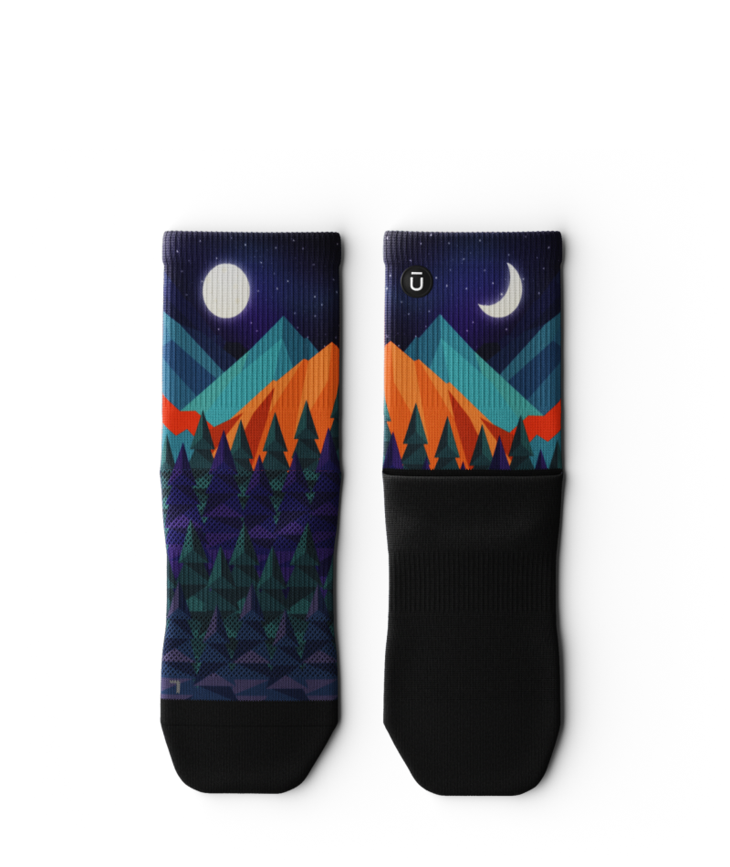 Starry Night Athletic Quarter Socks