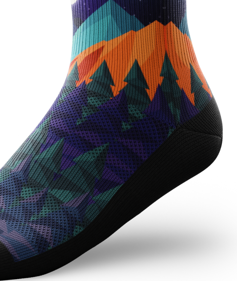 Starry Night Athletic Quarter Socks