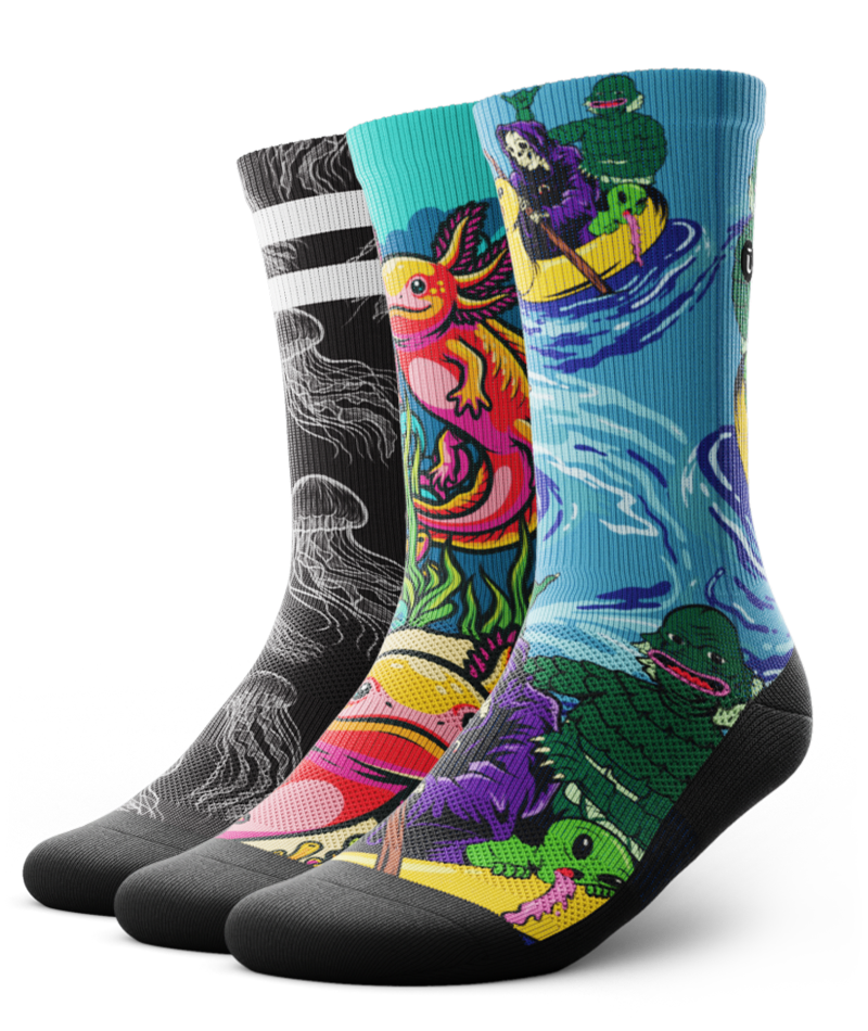 Strange Waters Athletic Crew Socks 3-Pack