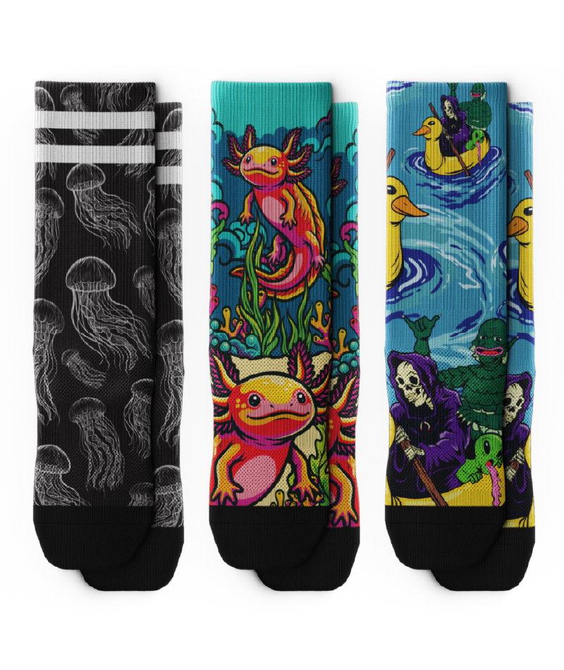 Strange Waters Athletic Crew Socks 3-Pack