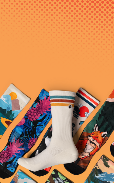 Outway Crew Socks, Moisture Wicking Athletic Calf Socks With Arch Support For Men And Women, Colorful Design, Bam Crew, M-L - View #3