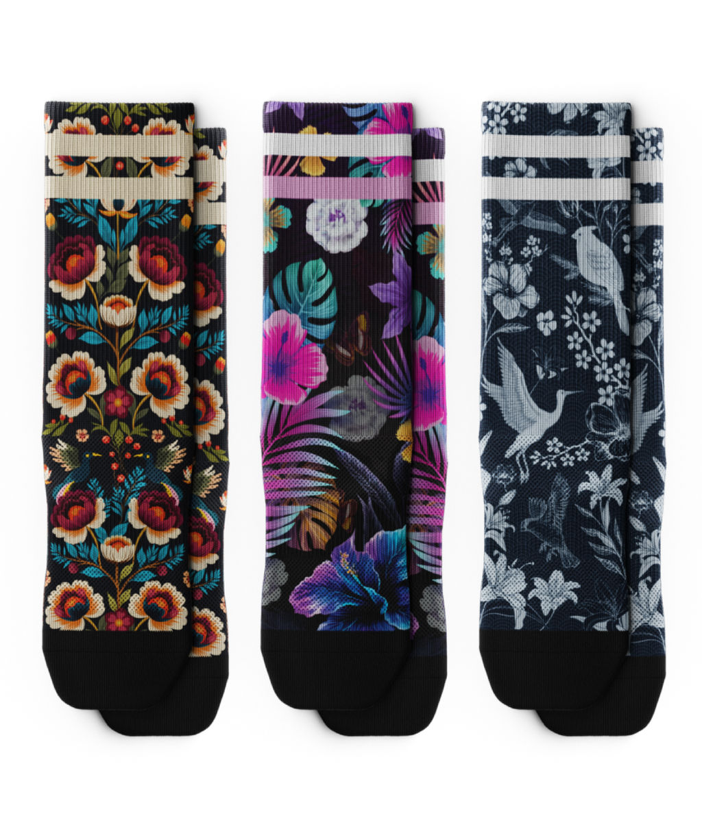 Timeless Petal Athletic Crew Socks 3-Pack