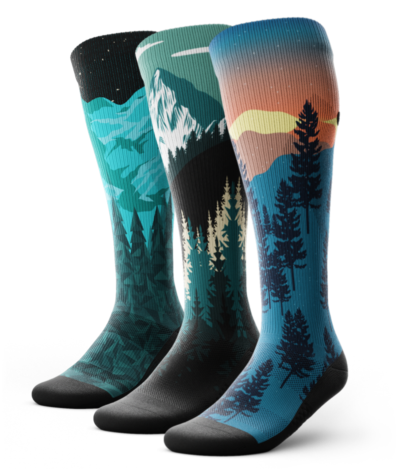 Tough Terrain Knee High Compression Socks 3-Pack