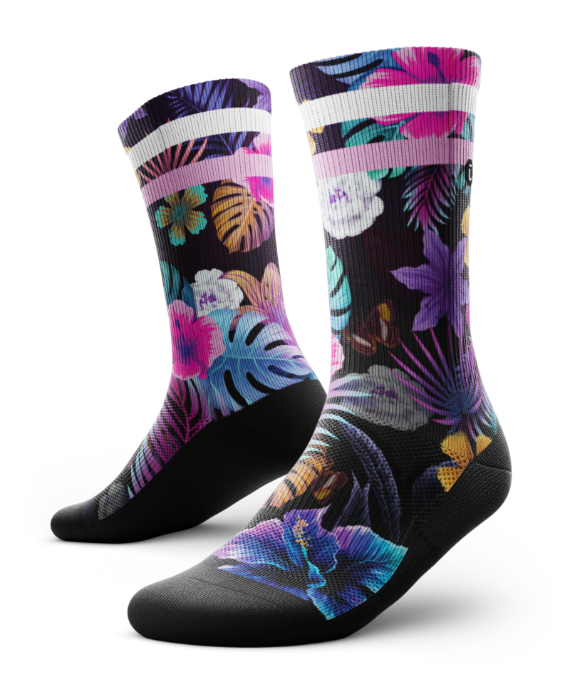 Tropic Flare Athletic Crew Socks