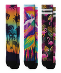 Tropic Twilight Athletic Knee High Compression Socks 3-Pack