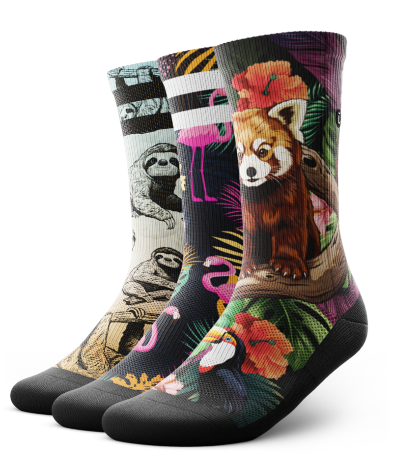 Lot de 3 paires de chaussettes de sport Tropical Cuties
