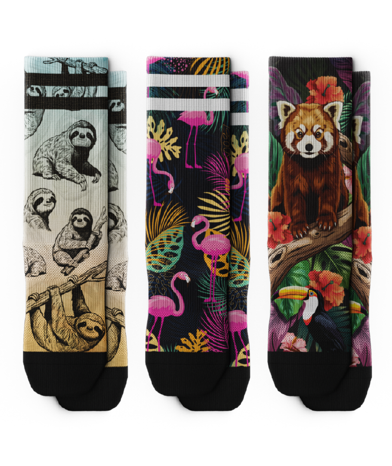 Lot de 3 paires de chaussettes de sport Tropical Cuties