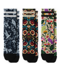 Twilight Bloom Athletic Crew Socks 3-Pack