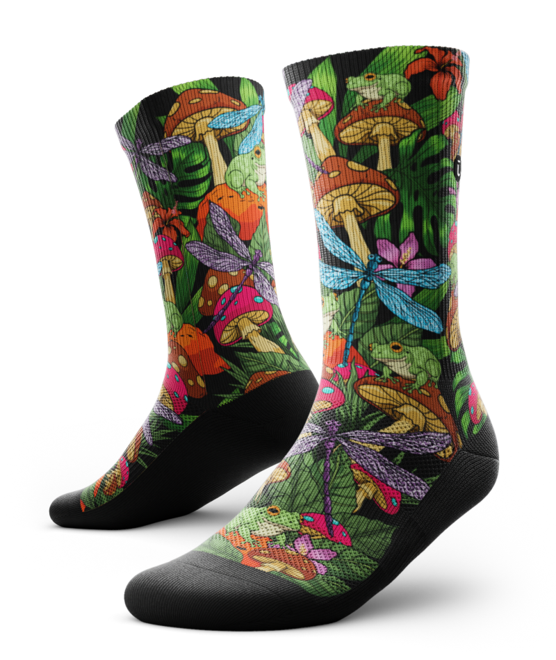 Unfrog-ettable Forest Athletic Crew Socks