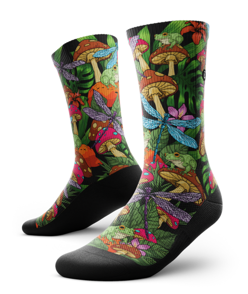 Unfrog-ettable Forest Athletic Crew Socks