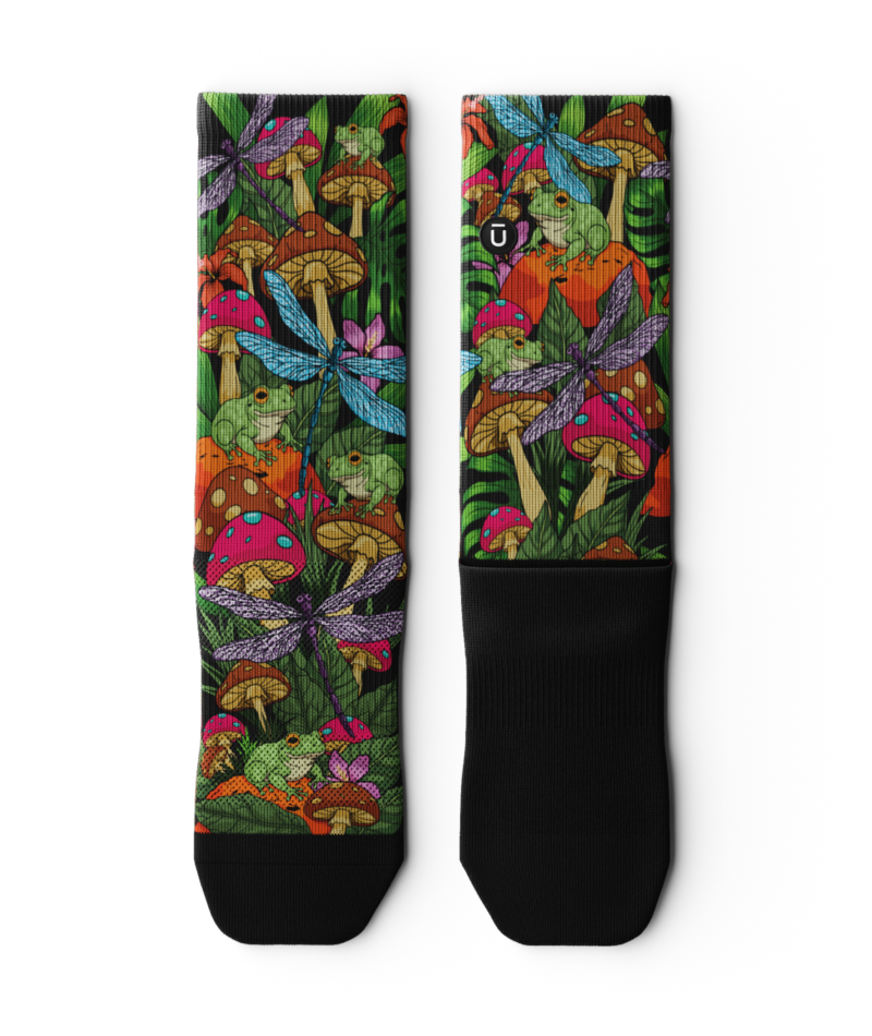 Unfrog-ettable Forest Athletic Crew Socks