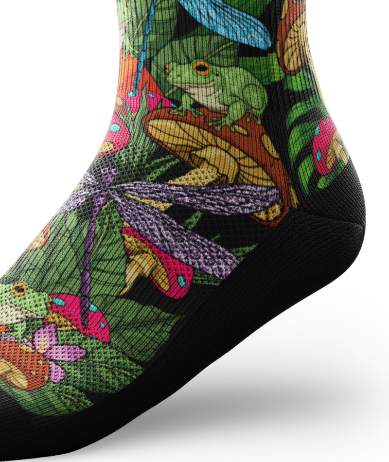 Unfrog-ettable Forest Athletic Crew Socks