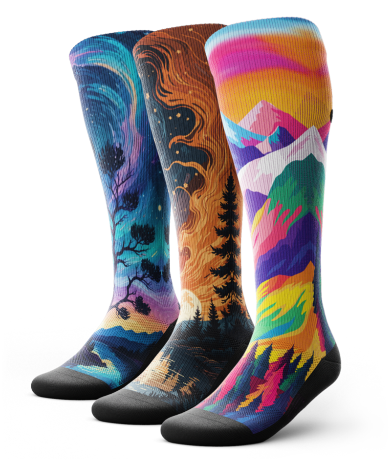 Vista Athletic Knee High Compression Socks 3-Pack